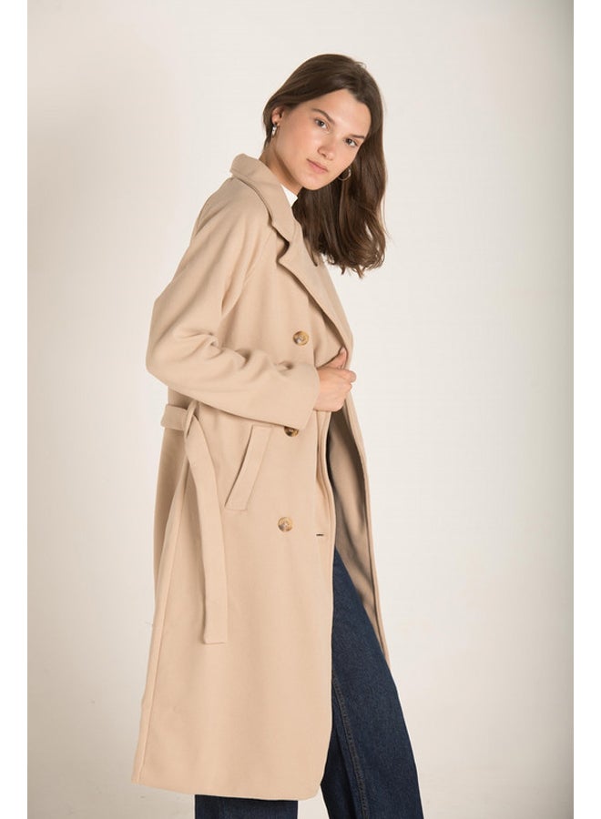 Marco Bergamo Longline Belted Trench Coat - Image 3