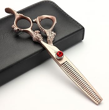 SHARONDS Rose Gold 440c high Hardness Japanese Hairdressing Scissors Salon Hairdressers Hair Cutting and thinning Hairdressing Professional Hair Cut Thining Scissors - Image 1