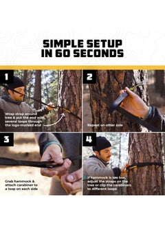 Wise Owl Outfitters Camping Hammock - Camping Essentials, Portable Hammock w/Tree Straps, Single or Double Hammock for Outside, Hiking, and Travel