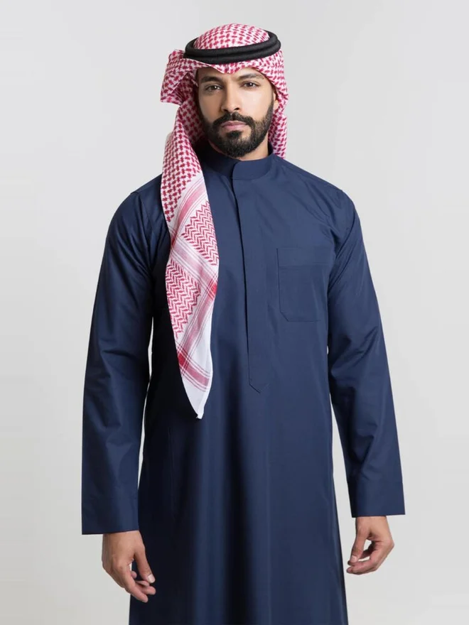 Alshiaka Blue Men Classic Summer Thobe, Blue - 62inches for Men | Best Price UAE