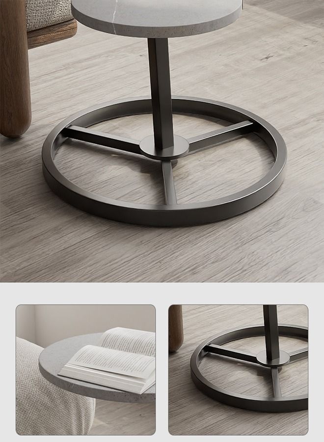 fashionhome طاولة جانبية محمولة بتصميم عصري متعدد الاستخدامات بطبقتين لغرف النوم والمكاتب 40 × 55 سم - Image 4