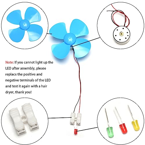 EUDAX DIY DC Power Micro Motor Wind Turbine Electricity Generator Blades Model - Image 5