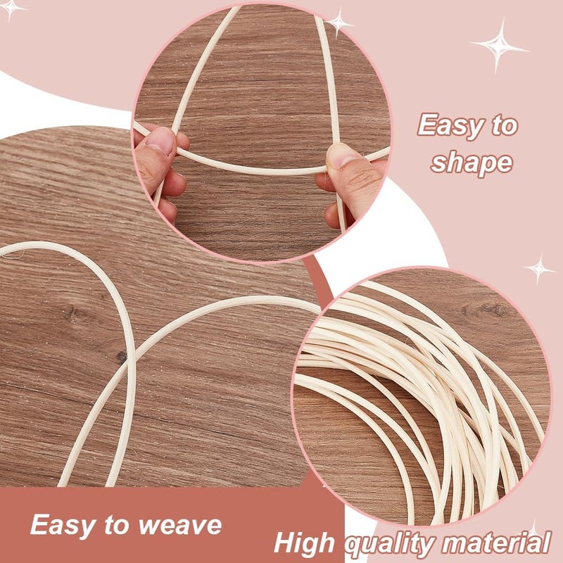 AHANDMAKER Basket Weaving Round Rattan for Basket Furniture Making Chair Weaving Repairing DIY Craft - Image 2