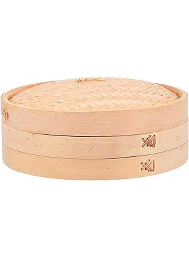 28cm Food Steamer Basket With Lid For Dumplings Vegetables And Asian Cuisine - Image 1