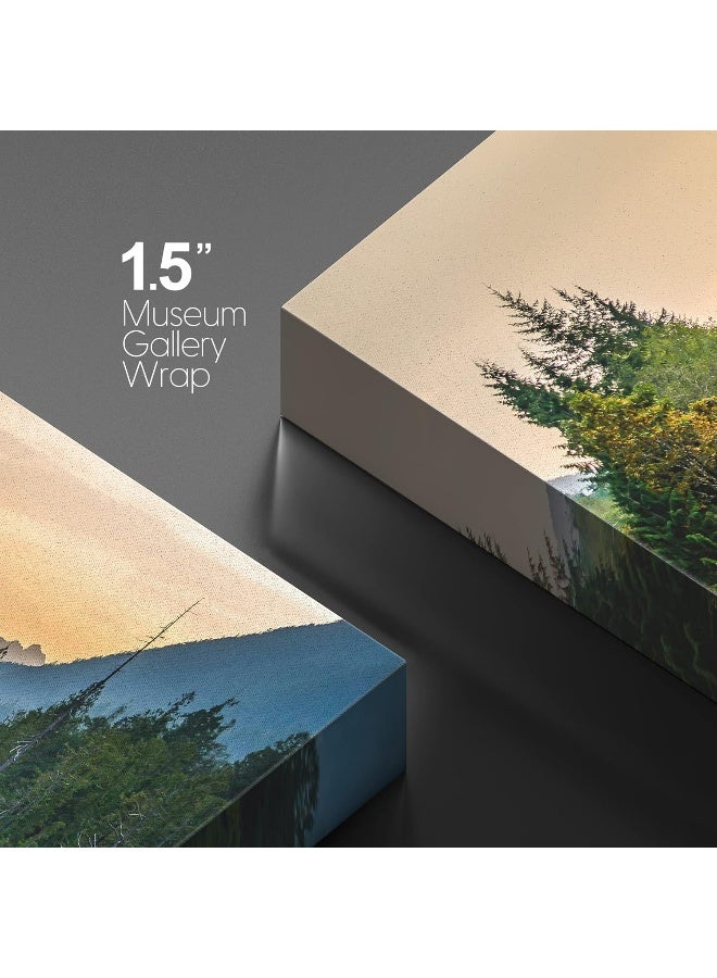 wall26 Canvas Print Wall Art Woodland Nursery Decor Colorado Forest River Rapid Rock Mountain Nature Wilderness Earth Scenery Rustic Scenic Landscape for Living Room, Bedroom, Office - 24"x36" - Image 4