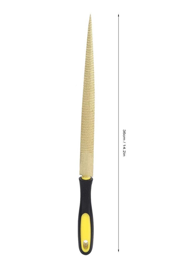 Haofy Wood Rasp File, Round Rasp, Half Round Hand Rasp, Premium Grade Carbon Steel Hand File, Golden Tapered Wood File Rasp DIY Craft Carpenter Woodworking Carving Tool(14in) - Image 5