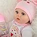 Kdudgso Reborn Baby Dolls Girl 22 Inch Realistic Silicone Baby Doll Real Life Bebe Dolls Lifelike Handmade Soft Vinyl Cloth Body with Feeding Kit Toys Gifts for Kids 3 Lucia - Image 4