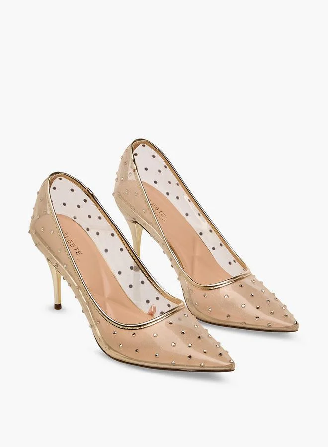 Celeste GOLD Women Stiletto Heel Pumps for Women | Best Price UAE