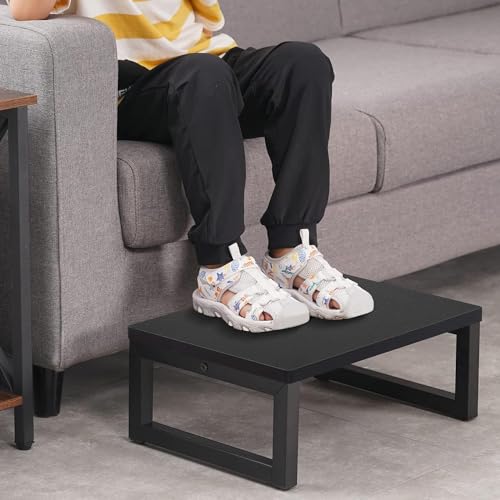 Craftsline Wooden Step Stools for Kids, Solid Portable Wooden Bedside Step Stool Adults Hold Up to 350 lb, One Step Foot Stool for Kitchen, Bedroom, Living Room, Bathroom (Black) - Image 3