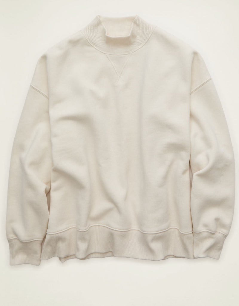 American Eagle AE Everyday Luxe Mock Neck Sweatshirt - Image 4