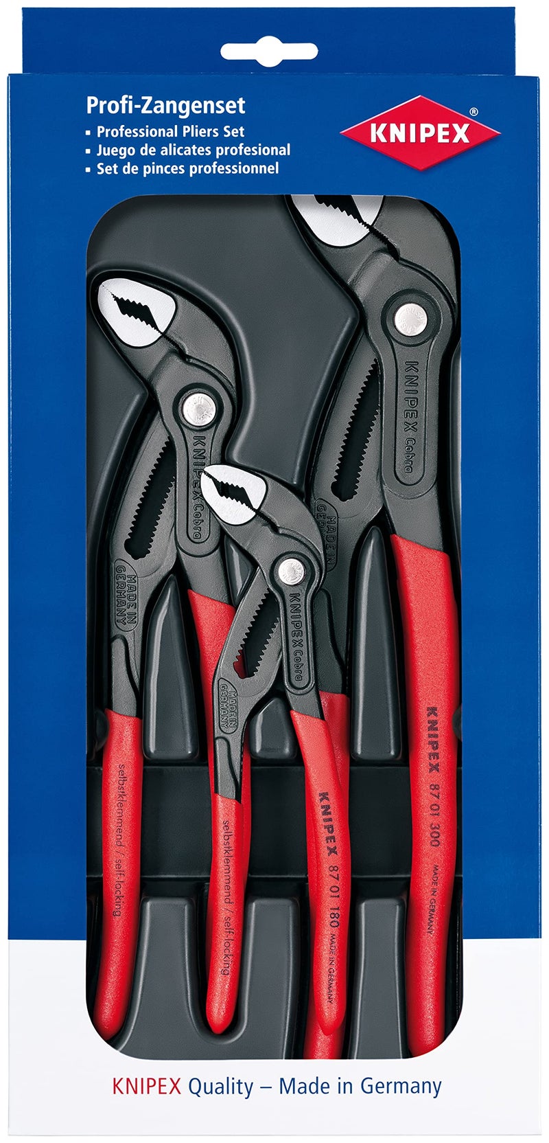 Knipex 00 20 09 V02 "Cobra" Pliers Set (3 Piece) - Image 5