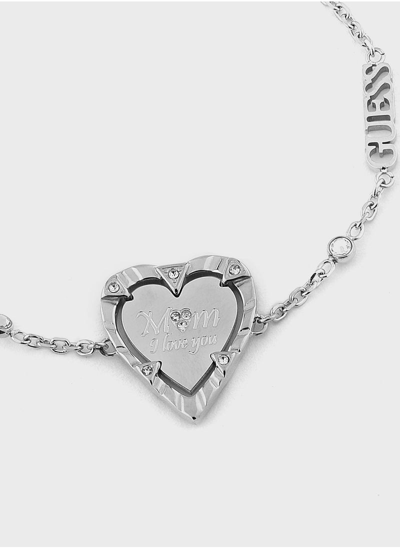 GUESS Heart Chakra Rose Quartz Bracelet  - Image 2