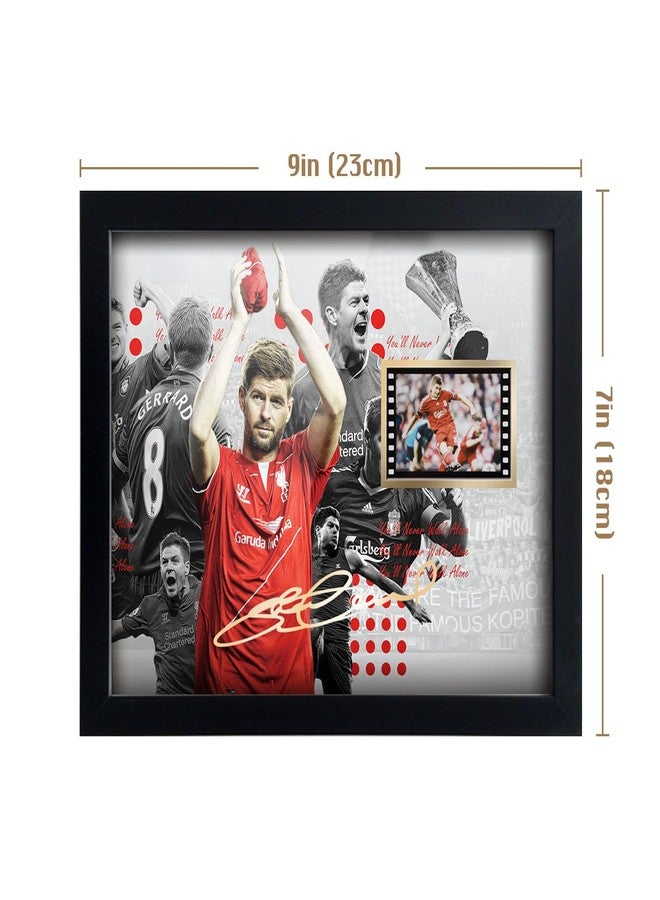 ORIMAMI Signed Soccer Steven Gerrard Poster Framed Photo Gift 8x6 Inches,with 1x35mm Film Mini Cell Display,Amazing Gifts for Liverpool Fans - Image 5