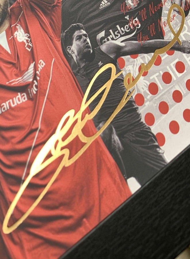 ORIMAMI Signed Soccer Steven Gerrard Poster Framed Photo Gift 8x6 Inches,with 1x35mm Film Mini Cell Display,Amazing Gifts for Liverpool Fans - Image 3