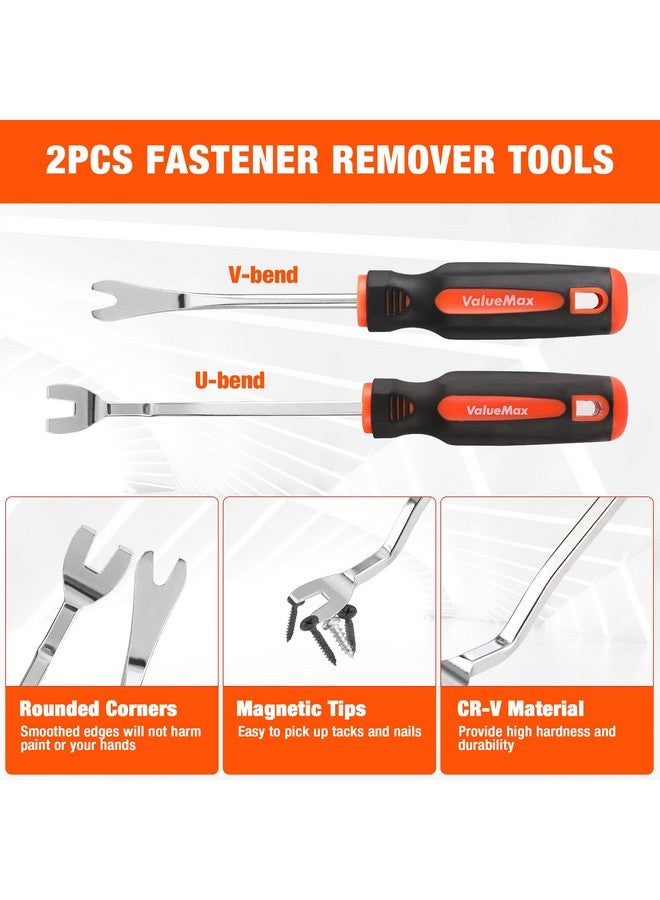 Valuemax 3Pcs Trim Removal Tool And Staple Remover Set, Heavy Duty Pry Tool Clip Removal Tool Staple Puller, Upholstery Tools For Removing Staples, Tacks, Auto Clip Fasteners, Door Panel, Dashboard - Image 3