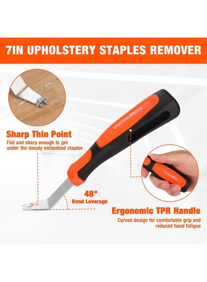 Valuemax 3Pcs Trim Removal Tool And Staple Remover Set, Heavy Duty Pry Tool Clip Removal Tool Staple Puller, Upholstery Tools For Removing Staples, Tacks, Auto Clip Fasteners, Door Panel, Dashboard - Image 5