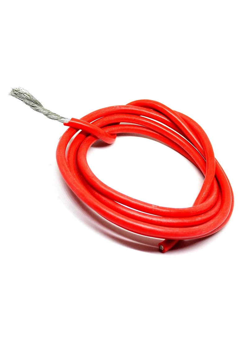 Invento INVENTO 20mtr 13 AWG 25 sqmm Durability 75A Tinned Copper Silicone Wire Flexible Red Cable 37mm Dia High Temperature for DIY  - Image 1