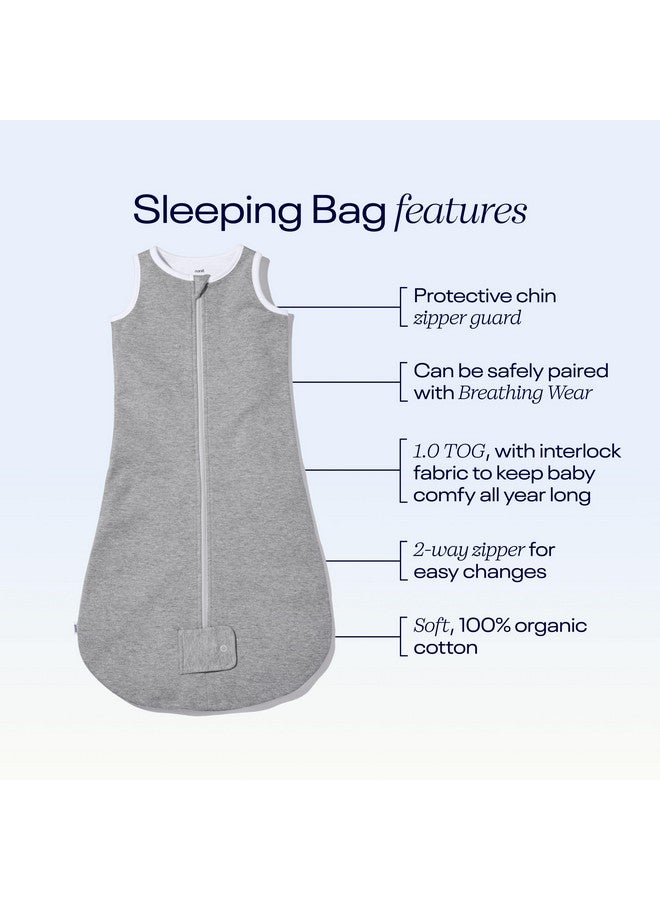 Nanit Sleep Wear Sleeping Bag - Small, Heather Grey - Image 5