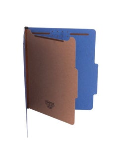 UNIVERSAL Unv10201 Letter Size 1 Divider Bright Colored Pressboard Classification Folders Cobalt Blue (10 Box)  - Image 3