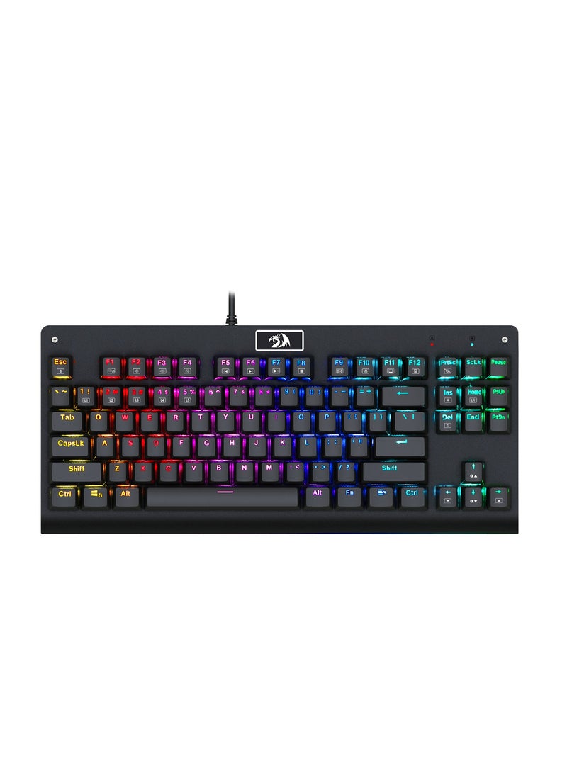 Keyboard Gaming Blue Switch USB Wired Mechanical 87Keys Backlit Mode With Keycap Puller  - Image 4