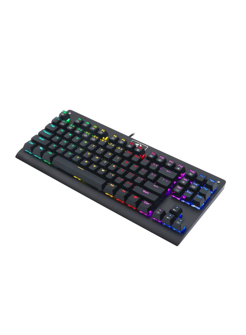 Keyboard Gaming Blue Switch USB Wired Mechanical 87Keys Backlit Mode With Keycap Puller  - Image 5