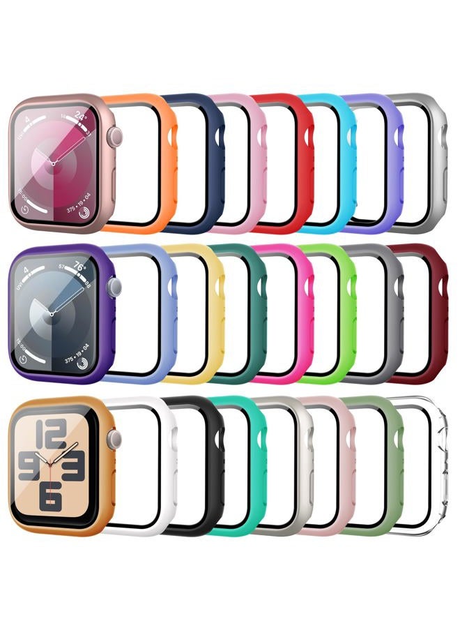 Bougraite 24 Pack Case for Apple Watch Series 10 46mm with Tempered Glass Screen Protector, Shockproof Hard PC Scratch Resistant Bumper Protective Cover Compatible with iWatch S10 46mm - Image 1