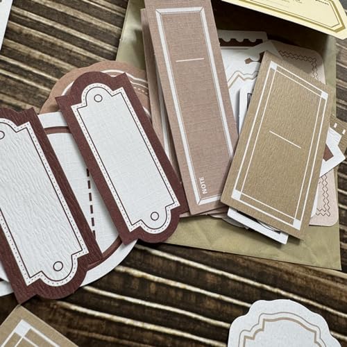 Koolemon 180pcs Scrapbooking Paper Stickers,Vintage Label Aesthetic Decoration Paper Decorative Sticker for DIY Decoupage Junk Journal Scrapbooking Supplies Multicolor - Image 5