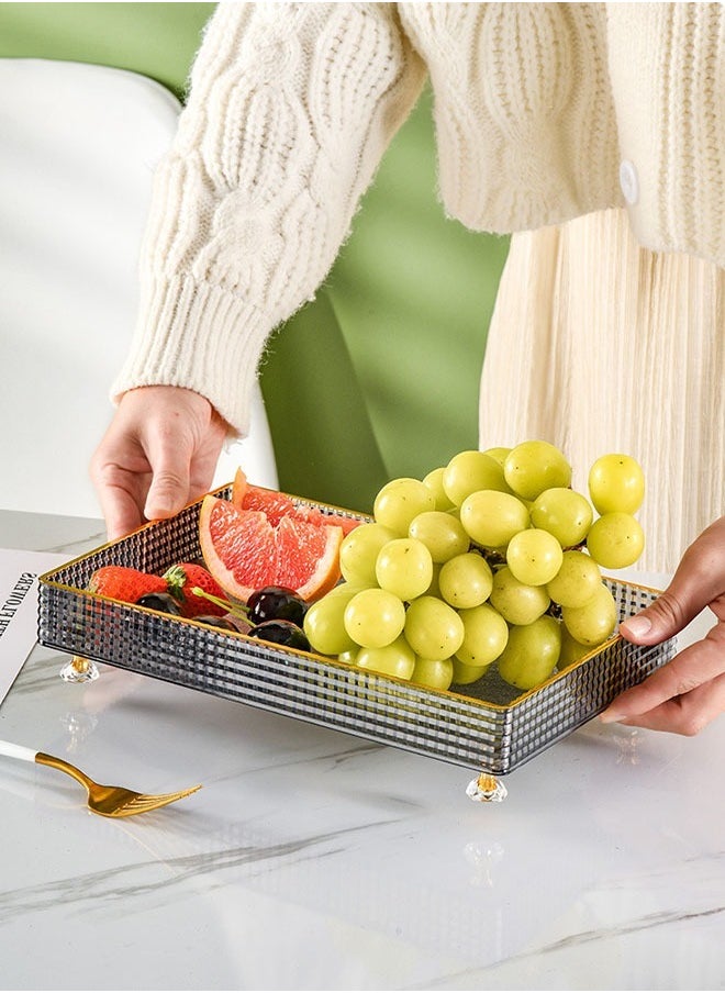 MLADEN Dried Fruit Plate Snack Storage Box Serving Tray Multifunctional Party Snack Tray Desktop Organizer for Fruits Nuts Candies Crackers Veggies(Grey 6Box)  - Image 3