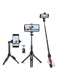 Selfie Stick, 40 inch Extendable Selfie Stick Tripod,Phone Tripod with Wireless Remote Shutter Compatible with iPhone 12 11 pro Xs Max Xr X 8Plus 7