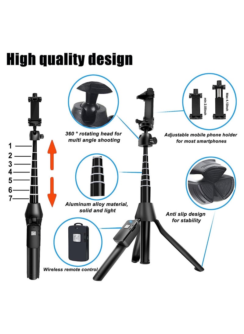 ELTRAZONE - Selfie Stick, 40 inch Extendable Selfie Stick Tripod,Phone Tripod with Wireless Remote Shutter Compatible with iPhone 12 11 pro Xs Max Xr X 8Plus 7 - Image 1