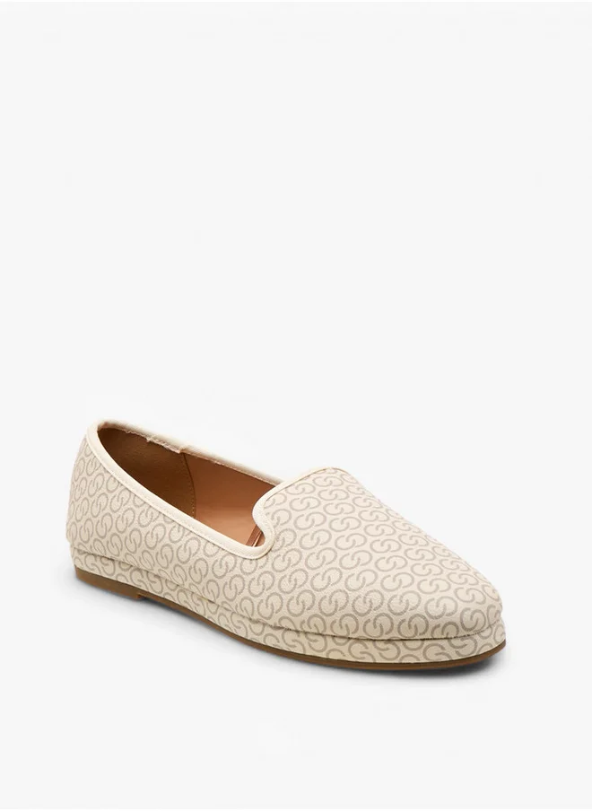 سيليست Women's Monogram Print Slip-On Loafers