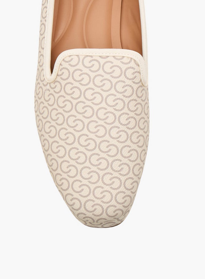 Celeste Women's Monogram Print Slip-On Loafers - Image 4