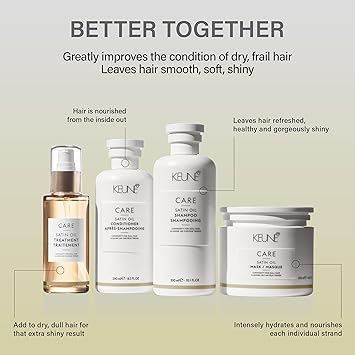 Keune Care Line Satin Oil Treatment Illuminating Oil For Dull Hair 95 Ml - Image 4