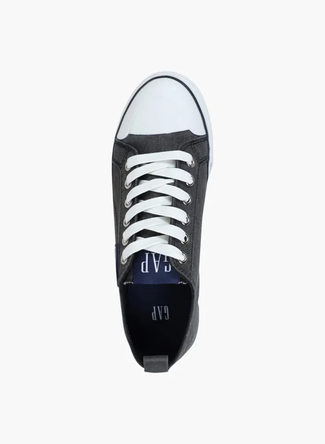 GAP Men's Logo Detail Lace-Up Sneakers with Pull Tabs - HOUSTON II