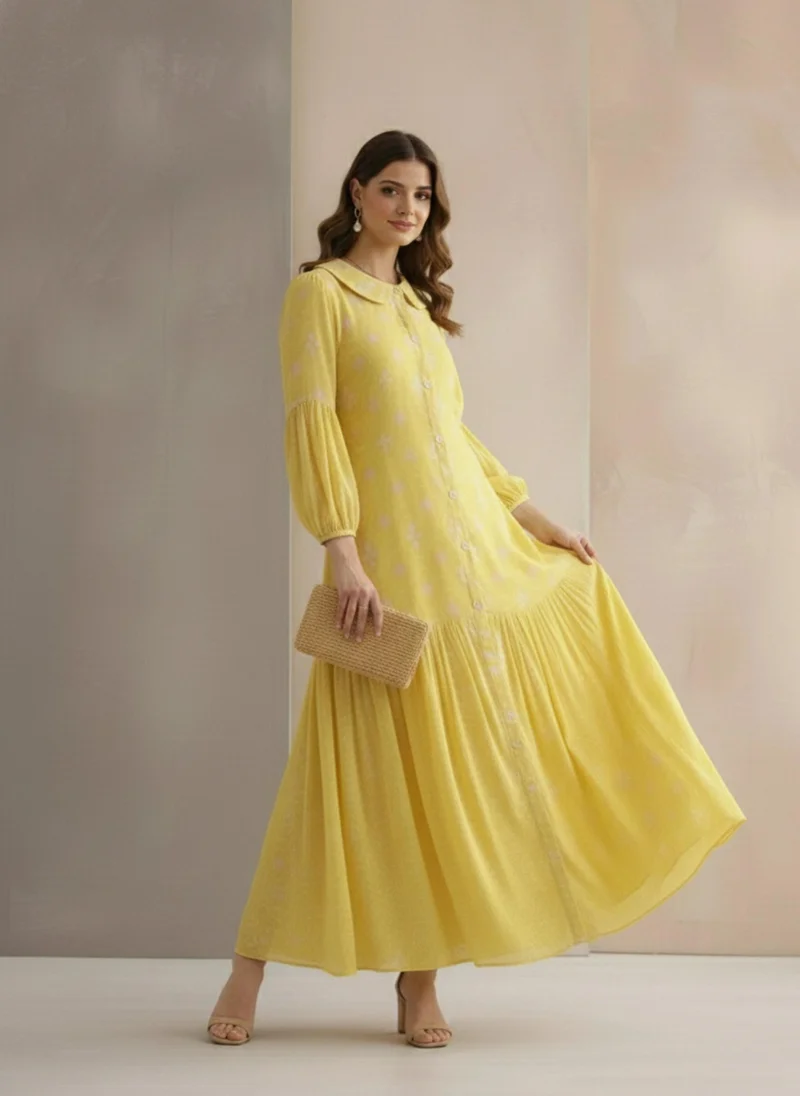 نور Summer Ray Button-Down Maxi
