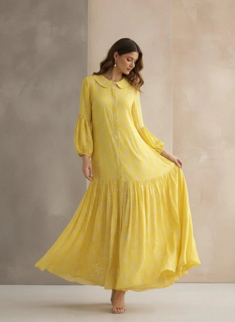 نور Summer Ray Button-Down Maxi