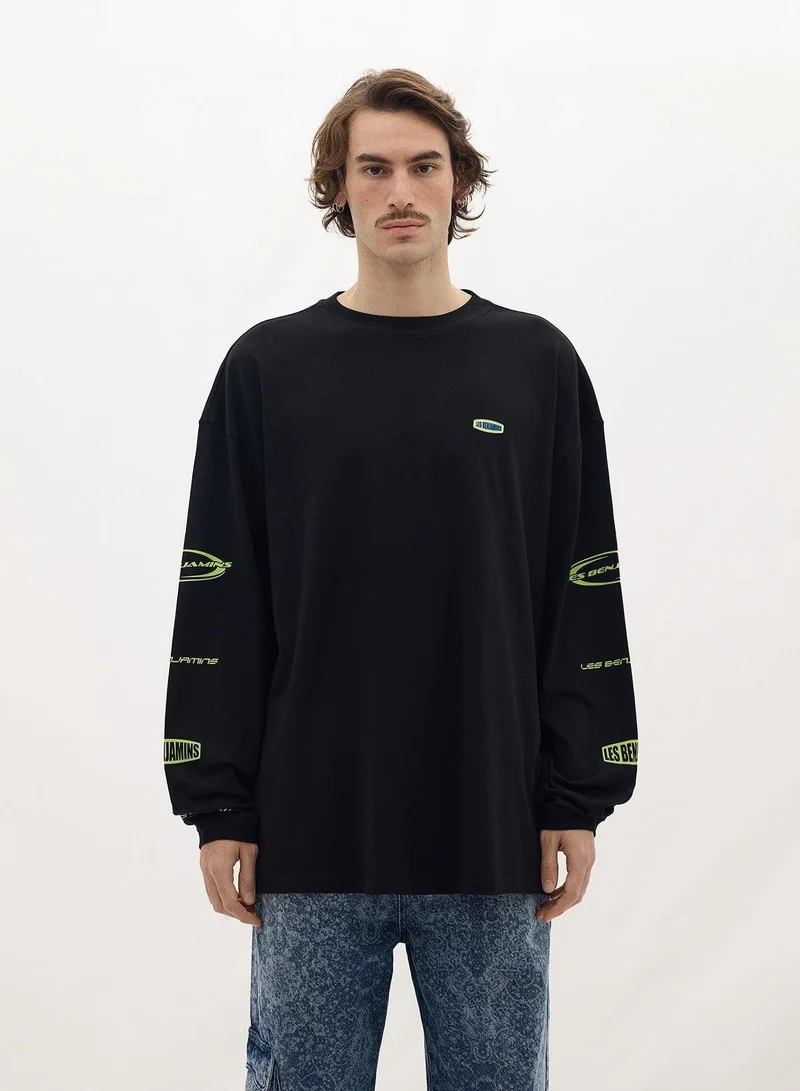 LES BENJAMINS OVERSIZED LONG SLEEVE TEE 003