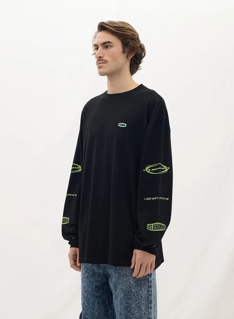 LES BENJAMINS  OVERSIZED LONG SLEEVE TEE 003 for Men | Best Price UAE