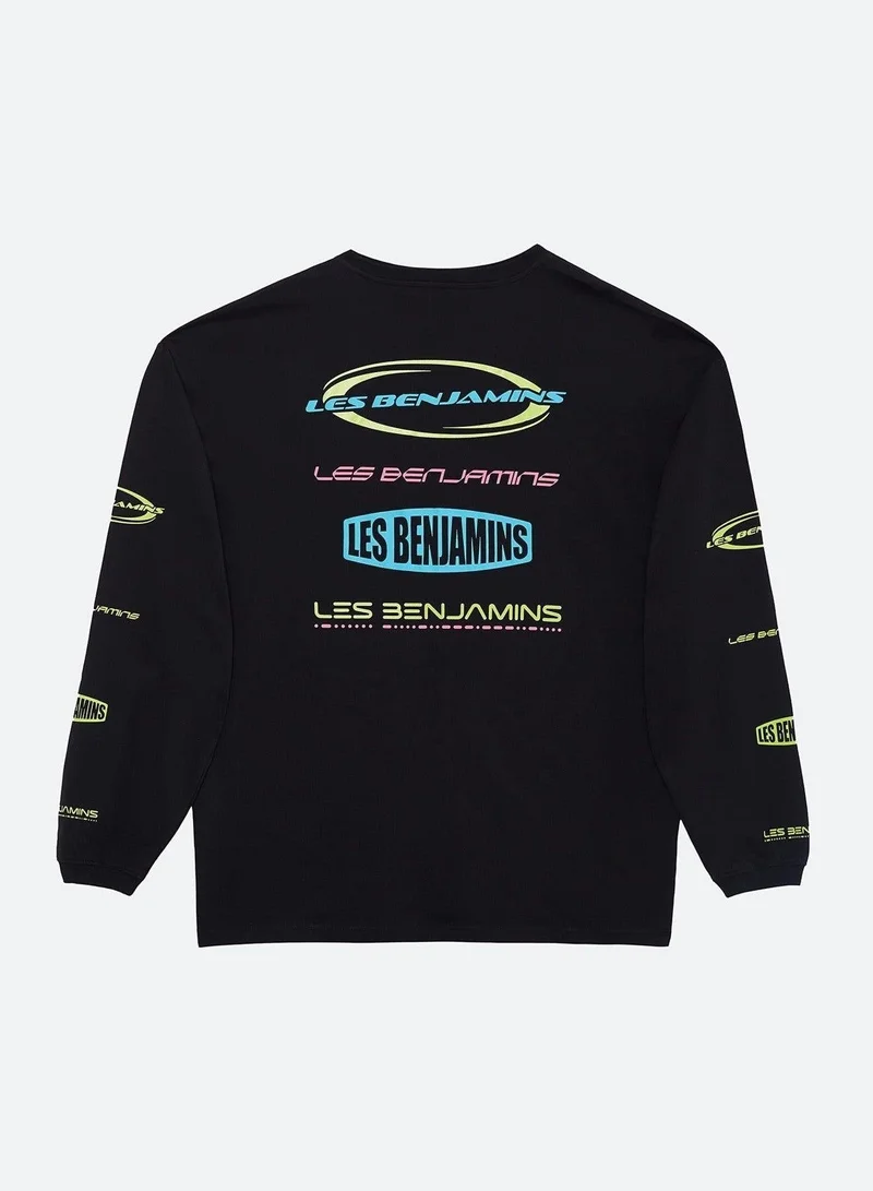 LES BENJAMINS  OVERSIZED LONG SLEEVE TEE 003 for Men | Best Price UAE