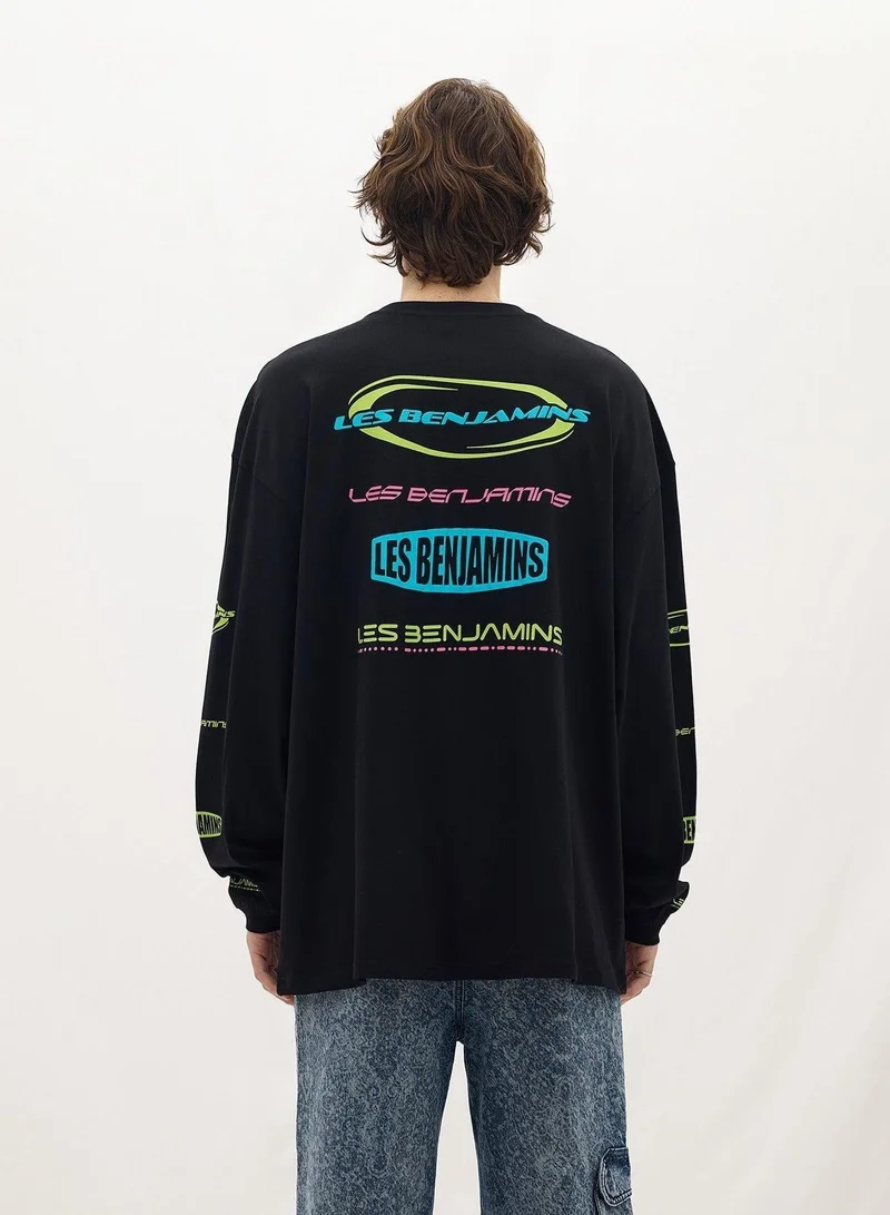LES BENJAMINS  OVERSIZED LONG SLEEVE TEE 003 for Men | Best Price UAE