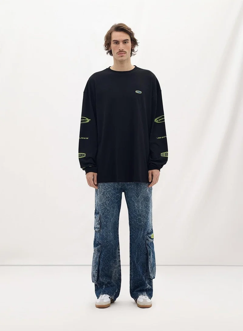 LES BENJAMINS  OVERSIZED LONG SLEEVE TEE 003 for Men | Best Price UAE