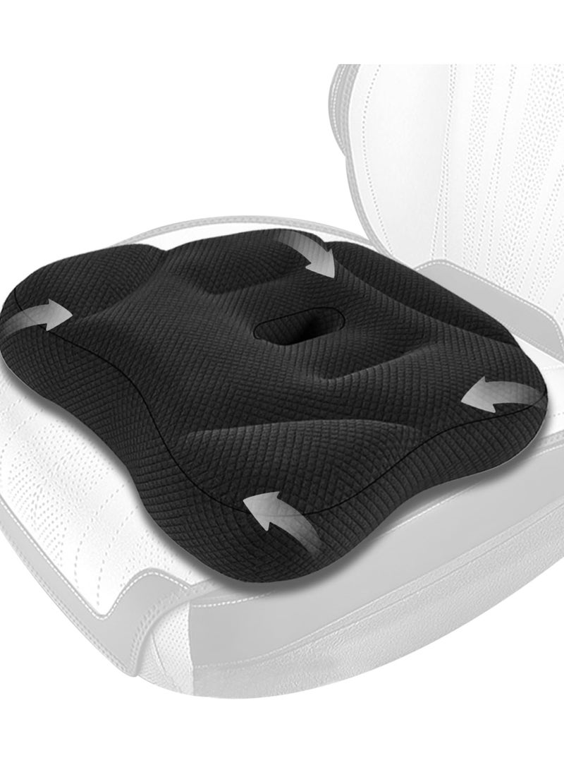SYOSI Seat Cushion for Office, Car Booster Seat for Adults, Hollow Curved Chair Cushion That Doesn’t Make You Tired After Sitting For A Long Time,  for Back, Tailbone, Sciatica Pain Relief - Image 1