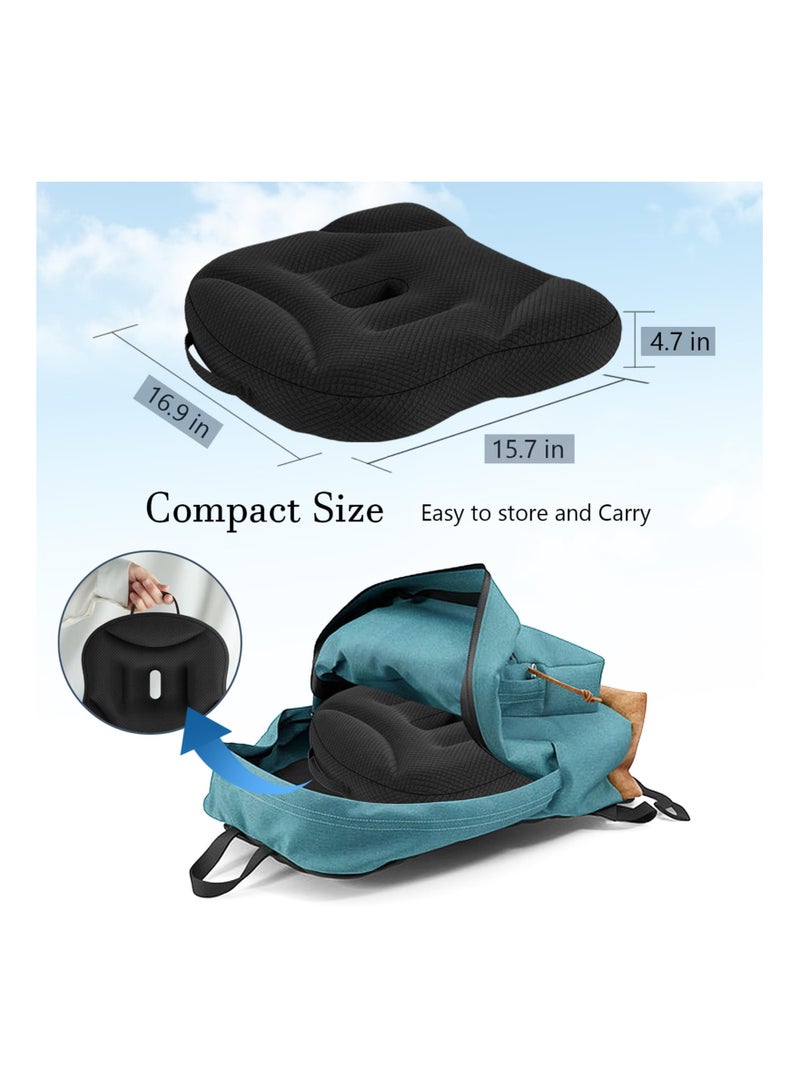 SYOSI Seat Cushion for Office, Car Booster Seat for Adults, Hollow Curved Chair Cushion That Doesn’t Make You Tired After Sitting For A Long Time,  for Back, Tailbone, Sciatica Pain Relief - Image 5