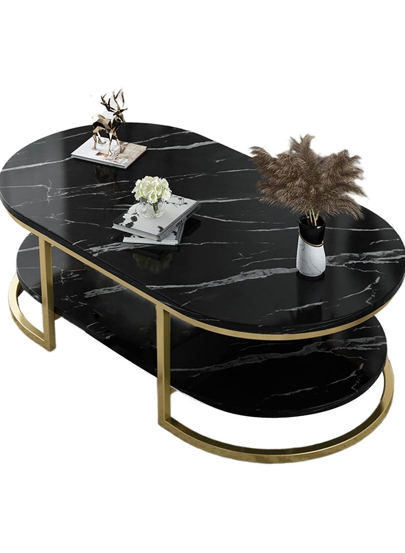 DubaiGallery Home Sofa Table, 100CM Wooden Side Table Large Area Center Coffee Table Apartment Office Reception Room Reception Table - Image 1