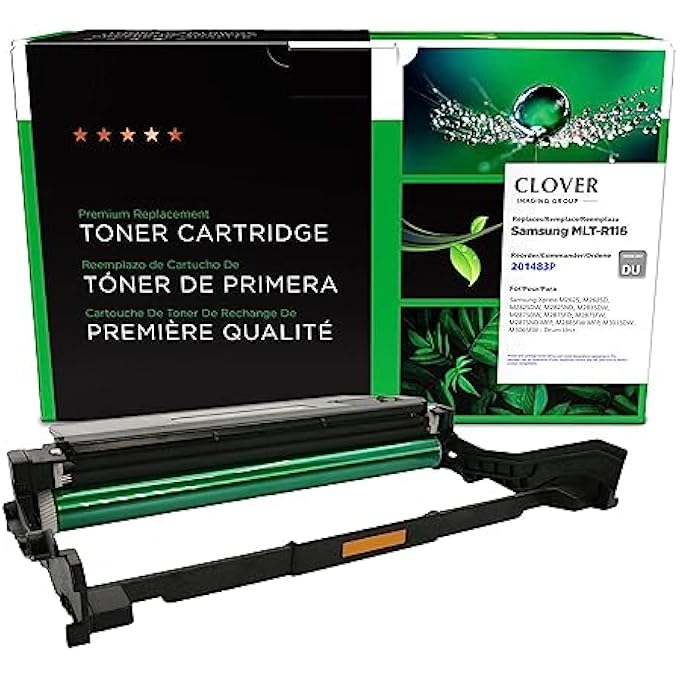 Clover REMANUFACTURED DRUM UNIT REPLACEMENT FOR SAMSUNG MLT-R116 | BLACK - Image 1