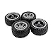URIMPAVIDO 4PCS Toy Car Wheel 60mm Toy Car Rubber Tire Wheels with Shaft Round Rod Axles for RC Car Truck Robot DIY Model Toy Parts - Image 4
