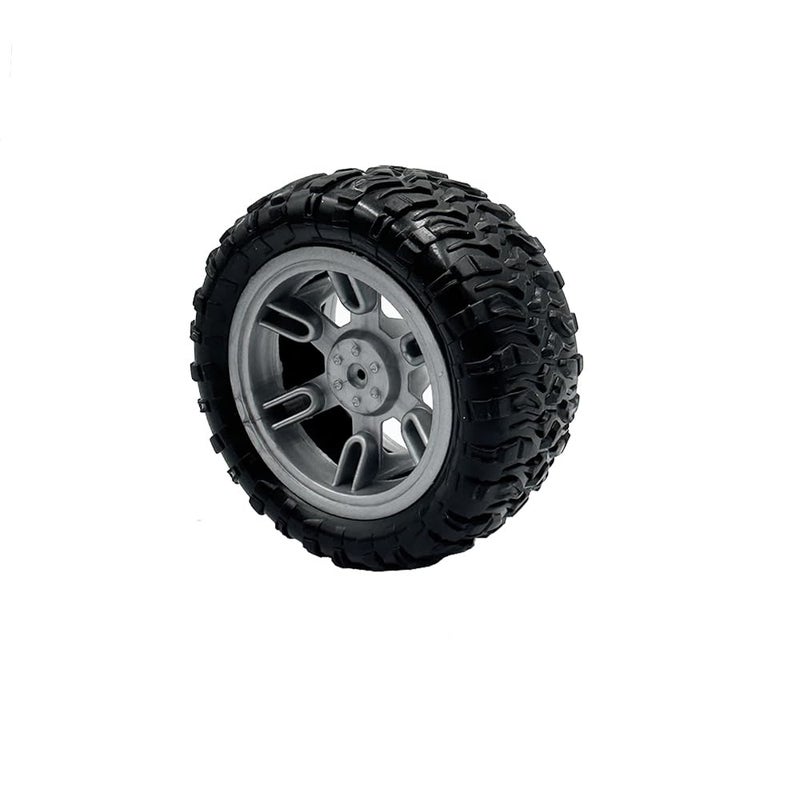URIMPAVIDO 4PCS Toy Car Wheel 60mm Toy Car Rubber Tire Wheels with Shaft Round Rod Axles for RC Car Truck Robot DIY Model Toy Parts - Image 3