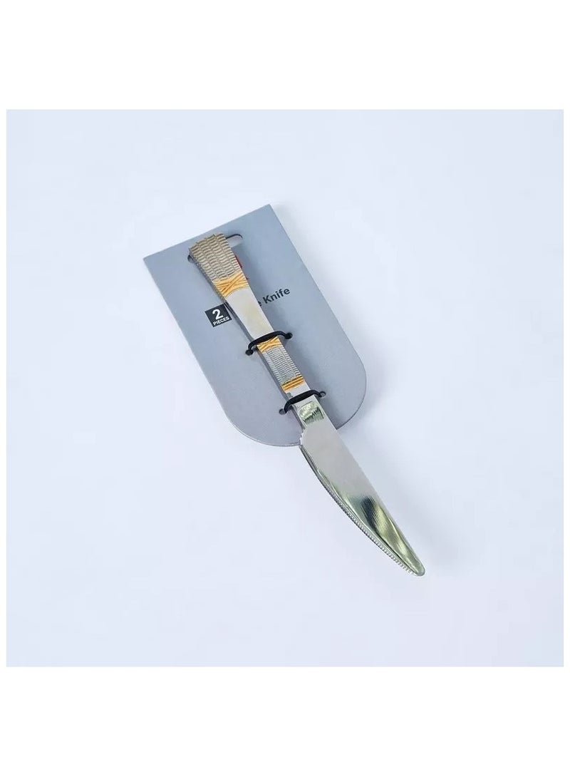 هوم بوكس سكينة طاولة ستانلس ستيل من كازا - طقم من قطعتين - Image 3