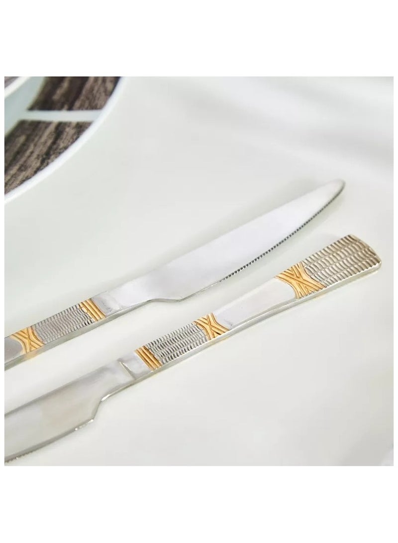 هوم بوكس سكينة طاولة ستانلس ستيل من كازا - طقم من قطعتين - Image 2