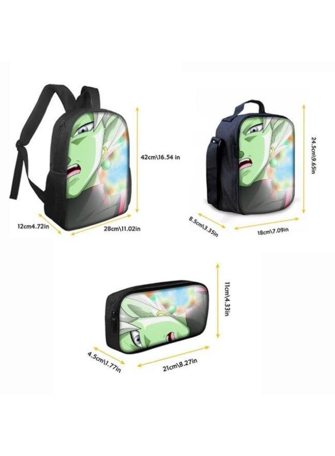 عام حقيبة الظهر المطبوعة الشائعة - مجموعة حقيبة الظهر المكونة من ثلاث قطع (يمكن استخدامها للطلاب والأطفال والأصدقاء للنزهات وتسلق الجبال وما إلى ذلك) - 31 - Image 3